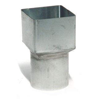 Wentzel zinc échappement carré x rond 100x70 mm