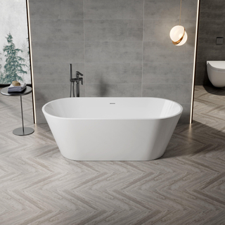 FugaFlow Eccelente Calma vrijstaand bad - 180x80x58cm - met afvoer - acryl - glans wit