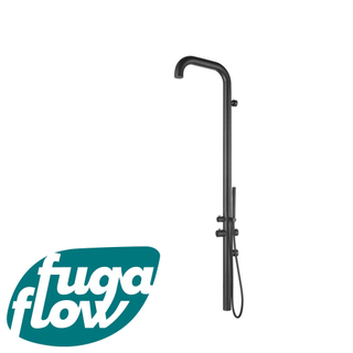 FugaFlow Douchepaneel - RVS 316 - handdouche - wandmodel - mat zwart