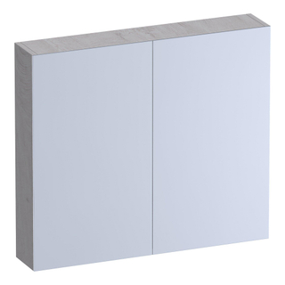 BRAUER Impress spiegelkast - 80x70x15cm - zonder verlichting - 2 dubbelzijdige spiegeldeuren - Forest Seashell