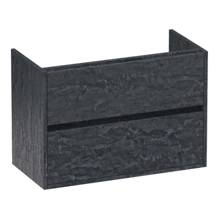 BRAUER Adore wastafelonderkast ondiep - 80x39x55cm - 2 softclose lades - greeploos - 1 sifon uitsparing - Damascus