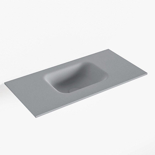 Mondiaz LEX Lave-main - 60x30x0.9cm - lavabo au centre - sans trou de robinet - Solid Surface - pour meuble lave mains - Plata