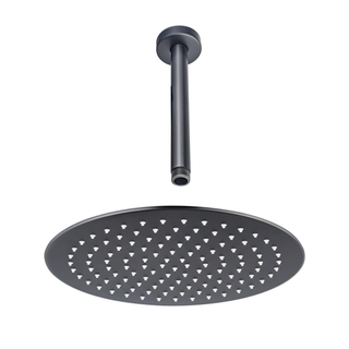FugaFlow Eccelente Acces Hoofddouche - 30cm - rond - plafondarm 20cm - Geborsteld Gunmetal PVD pvd