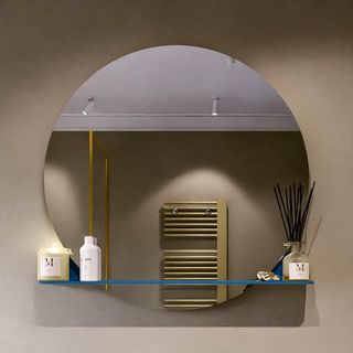 Mondiaz SPOT Miroir de salle de bain - rond 100cm - plan de miroir - couleur Jean