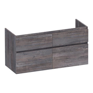 BRAUER Delight wastafelonderkast - 120x46x60cm - 4 softclose lades - greeploos - 2 sifon uitsparingen - Driftwood