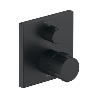 Duravit Thermostatarmaturen Afbouwdeel - mitigeur thermostatique encastré bain/douche - thermostatique - 2 sorties - 15x15cm - noir mat