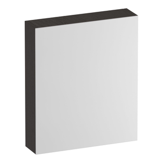 BRAUER Impress Deluxe armoire de toilette - 60x70x15cm - éclairage interne et externe - 1 porte miroir double face à droite en Anthracite Bois