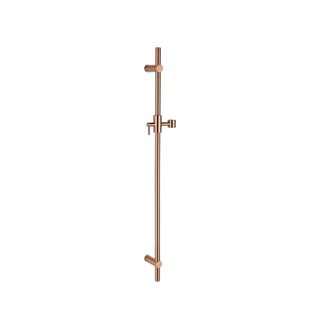 Fortifura Calvi Robinet de baignoire - avec ensemble de douche - douchette ronde - flexible de douche lisse - cuivre brossé PVD