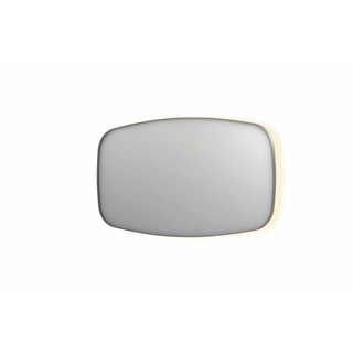 INK SP30 spiegel - 140x4x80cm contour in stalen kader incl indir LED - verwarming - color changing - dimbaar en schakelaar - geborsteld RVS