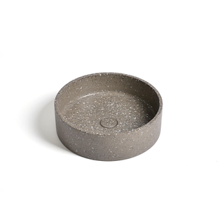 Ideavit Ora Waskom 39x39x12cm Beton Rond Terrazzo