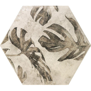 Zyx amazonia carrelage sol et mur avec décor 32x37cm 9mm rectifié r9 porcellanato gris