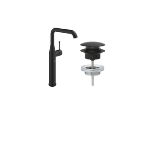 GROHE Eurosmart Wastafelmengkraan - XL-size - waste - push open - matte black