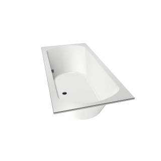Xenz Lagoon Duobad - 190x90x53 - afvoer Midden - acryl - wit