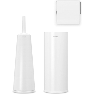 Brabantia ReNew Ensemble d'accessoires WC - en 3 parties - blanc