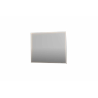 INK SP19 spiegel - 100x4x80cm rechthoek in stalen kader incl dir LED - verwarming - color changing - dimbaar en schakelaar - mat wit