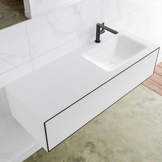 Mondiaz Lagom Meuble avec 1 tiroir 120x30x45cm vasque Cloud droite 1 trou de robinet Solid Surface Urban