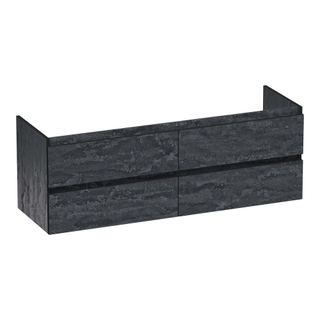 BRAUER Joy Edge wastafelonderkast 140 4 softclose lades - greeploos - 2 sifon uitsparingen - Damascus