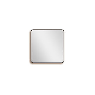 Saniclass Retro Line 2.0 Square Miroir carré 60x60cm arrondi cadre noir mat