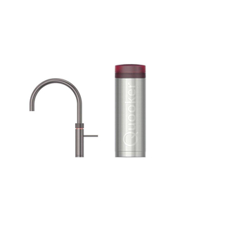 Quooker BE Fusion Square robinet d'eau bouillante - bec pivotant - réservoir Combi - Eau chaude / eau bouillante - Gun metal