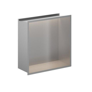 Crosswater Douche Nis - 30.5x30.5cm - LED-lichtstrip - geborsteld RVS