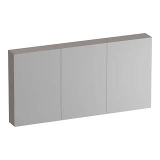 BRAUER Impress Deluxe armoire de toilette - 140x70x15cm - éclairage interne et externe - 3 portes miroir double face - Bois Grège