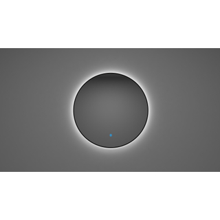 Wiesbaden Novi miroir rond avec LED, dimmable 100 cm mat noir
