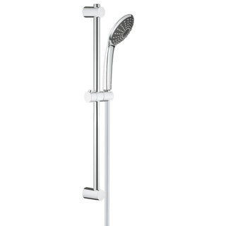 GROHE Vitalio Joy 110 Mono Ensemble de douche - 60cm - douchette ronde - 1 type de jet - flexible de douche lisse - chrome/noir