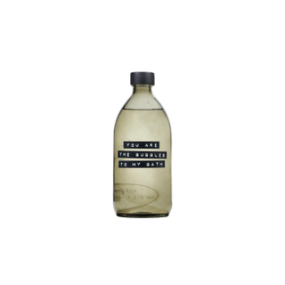 Wellmark savon de bain verre noir bouchon noir ambre foncé 500ml tu es les bulles de mon bain