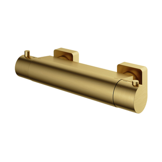 Hotbath Gal Thermostatische Douchemengkraan met 1/2" onderaansluiting Geborsteld messing PVD