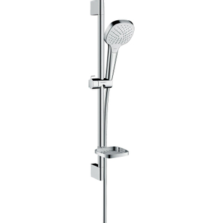 Hansgrohe Croma select e vario unica ensemble barre coulissante 65cm casetta chrome blanc