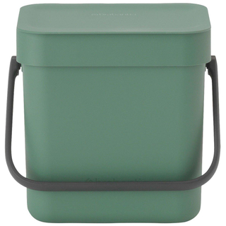 Brabantia Sort & Go afvalbakje - 3 liter - hengsel - fir green