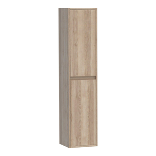 Saniclass Nexxt Badkamerkast - 160x35x35cm - 2 greep - loze links/rechtsdraaiende deuren - MFC - legno calore