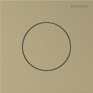 Geberit type 40 urinioir bedieningsplaat - pneumatisch - rond - messingkl./geb/easy-to-cl
