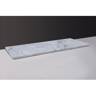 Forzalaqua Plateau Plan vasque sans trou de vidage 140.5x51.5x3cm rectangulaire marbre Carrara poli