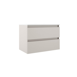 Adema Chaci Badkameronderkast - 80cm - 2 lades - greeploos - excl. topblad - cotton