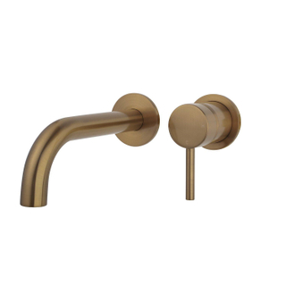 Wiesbaden Caral Mitigeur lavabo - 2 trous - monocommande - coldstart - avec partie encastrée - bronze cuivre