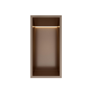 Hotbath &MORE Boîte encastrable ou niche encastrée 30x15x10cm avec LED IP44 Tuscan bronze