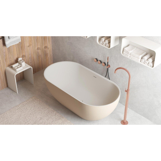 Ideavit Solidera vrijstaand bad - 170x80x55cm - incl. pop-up afvoer - grijs beige mat