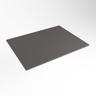 Mondiaz TOP 46 Plan sous vasque - 40x46x0.9cm - compatible comme plan de meuble - solid surface - Dark Grey
