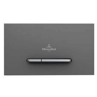 Villeroy & Boch Viconnect bedieningsplaat E300 DF frontbediend 25.3x14.5cm kunststof antrciet/matchroom OUTLETSTORE