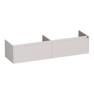 BRAUER Embrace Wavy meuble sous lavabo 160 2 tiroirs softclose - sans poignée - 2 découpes pour siphon - mat sable