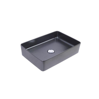 Wiesbaden Link opzetwastafel 35 x 50 x 12 cm keramiek mat zwart