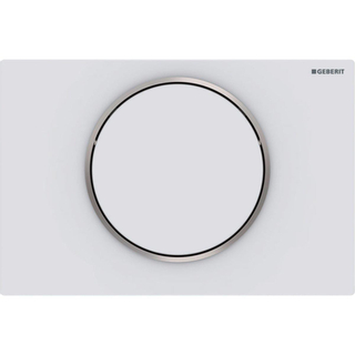 Geberit Sigma10 bedieningplaat met frontbediening voor toilet 24.6x16.4cm wit mat