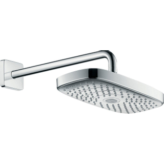 Hansgrohe Raindance select e 300 2jet hoofddouche wand + Hansgrohe Croma Select E PorterS badset + Axor Fixfit muuraansluitbocht chroom SHOWROOMMODEL OUTLETSTORE