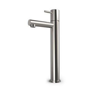 Hotbath Buddy Fonteinkraan - uitloop 11cm - opbouw - hoog model - geborsteld nikkel