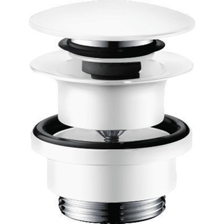 Hansgrohe bouchon de vidange 1 1/4\" clapet clic pour mitigeurs lavabo et bidet blanc mat"