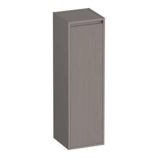 BRAUER Adore Wavy hoge kast - 120x35x35cm - 1 deur - rechtsdraaiend - greeploos - mat taupe