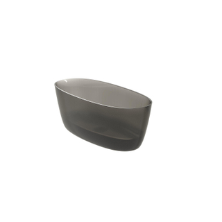 Riho Oval vrijstaand bad - 160x72cm - solid surface - semi transparant - frosted smoke