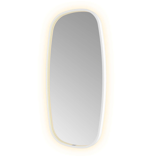 Hotbath &MORE Spiegel in aluminium frame / contour incl direct & indirect LED. spiegelverwarming. color changing. dimbaar. dottless. met afstandsbediening WH Mat wit