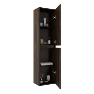 FugaFlow Eccelente Arredo Hoge Kast - 140x35x27cm - 2 deuren - noten